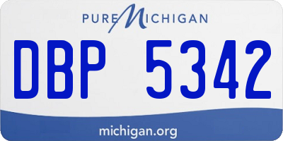 MI license plate DBP5342