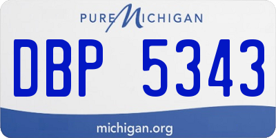 MI license plate DBP5343