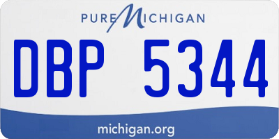 MI license plate DBP5344