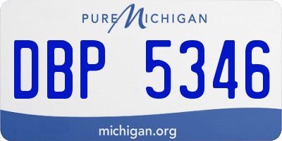 MI license plate DBP5346