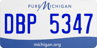 MI license plate DBP5347