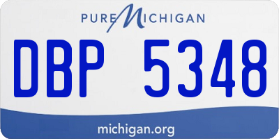 MI license plate DBP5348