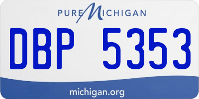 MI license plate DBP5353