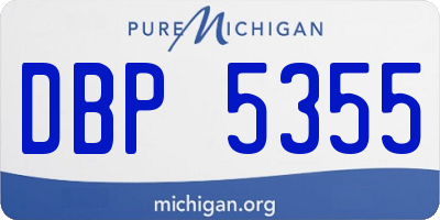 MI license plate DBP5355
