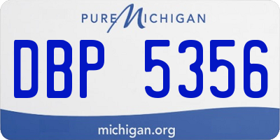 MI license plate DBP5356