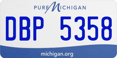MI license plate DBP5358