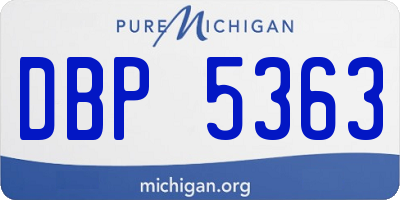 MI license plate DBP5363