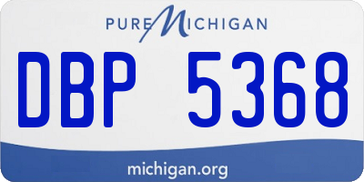 MI license plate DBP5368