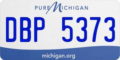 MI license plate DBP5373
