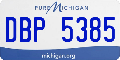 MI license plate DBP5385