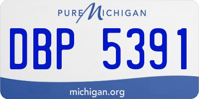 MI license plate DBP5391