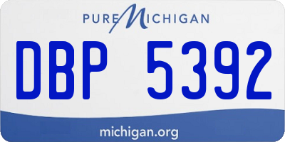 MI license plate DBP5392