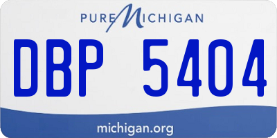 MI license plate DBP5404