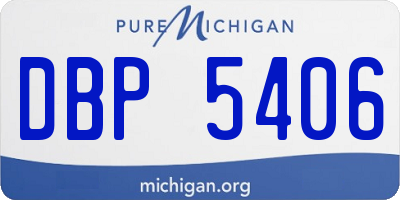 MI license plate DBP5406