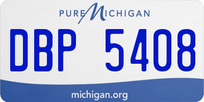 MI license plate DBP5408