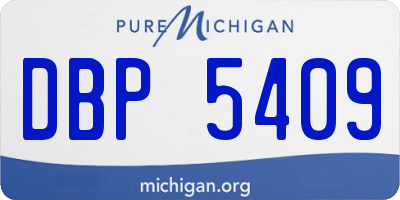 MI license plate DBP5409