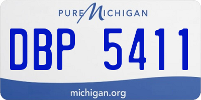 MI license plate DBP5411