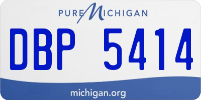 MI license plate DBP5414