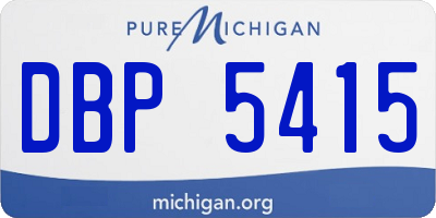MI license plate DBP5415