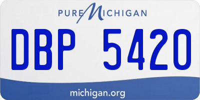 MI license plate DBP5420