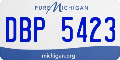 MI license plate DBP5423