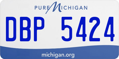 MI license plate DBP5424