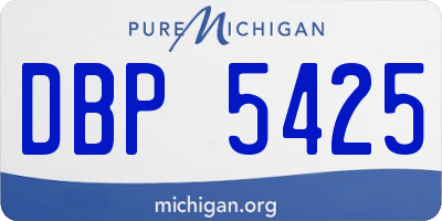 MI license plate DBP5425