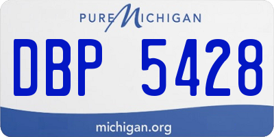 MI license plate DBP5428
