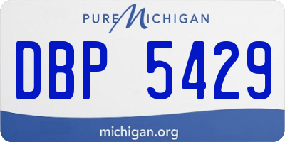 MI license plate DBP5429