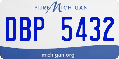 MI license plate DBP5432