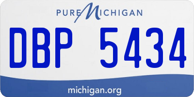 MI license plate DBP5434