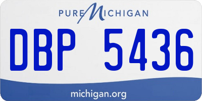 MI license plate DBP5436