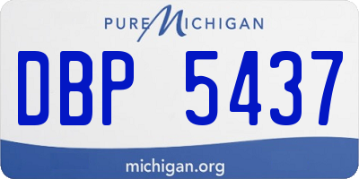 MI license plate DBP5437