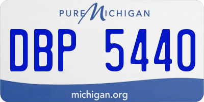 MI license plate DBP5440