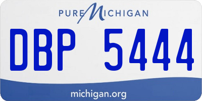 MI license plate DBP5444