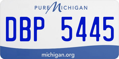 MI license plate DBP5445