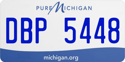 MI license plate DBP5448