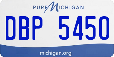 MI license plate DBP5450