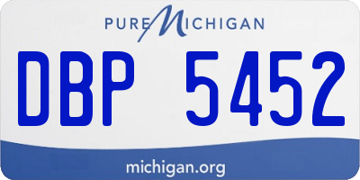 MI license plate DBP5452