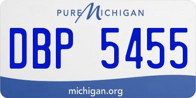MI license plate DBP5455