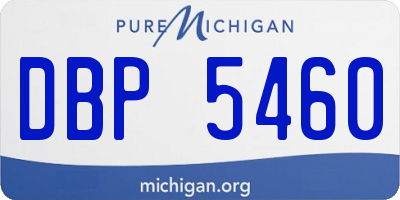 MI license plate DBP5460