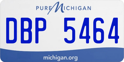 MI license plate DBP5464