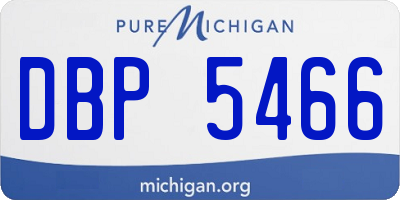 MI license plate DBP5466