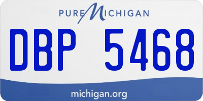 MI license plate DBP5468