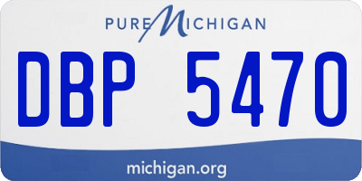 MI license plate DBP5470