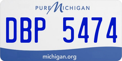 MI license plate DBP5474