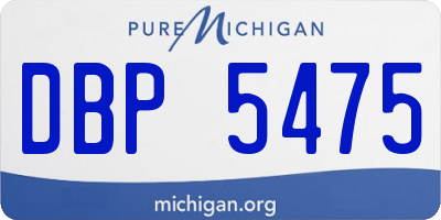 MI license plate DBP5475