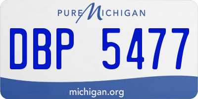 MI license plate DBP5477
