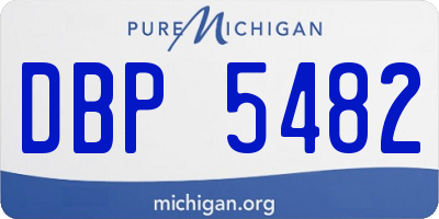 MI license plate DBP5482