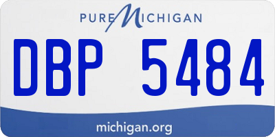 MI license plate DBP5484